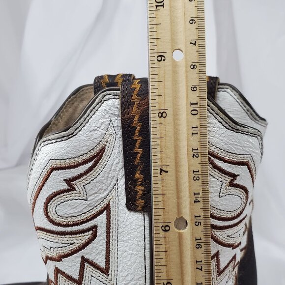 Ariat Kids' Sorting Pen Western Boots Leather Western Boots US 2.5 Brown & White - Picture 6 of 13